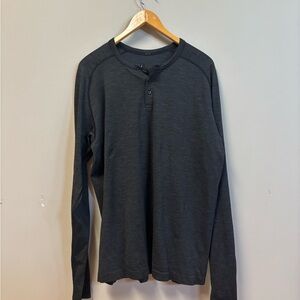 Lululemon Metal Tech Vent Long Sleeve Henley Workout Wicking Top